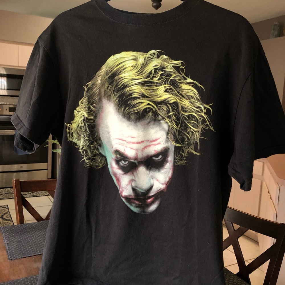 Vintage joker batman T-shirt dark knight medium black